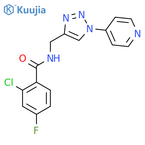 2-chloro-4-fluoro-N-{1-(pyridin-4-yl)-1H-1,2,3-triazol-4-ylmethyl}benzamide structure