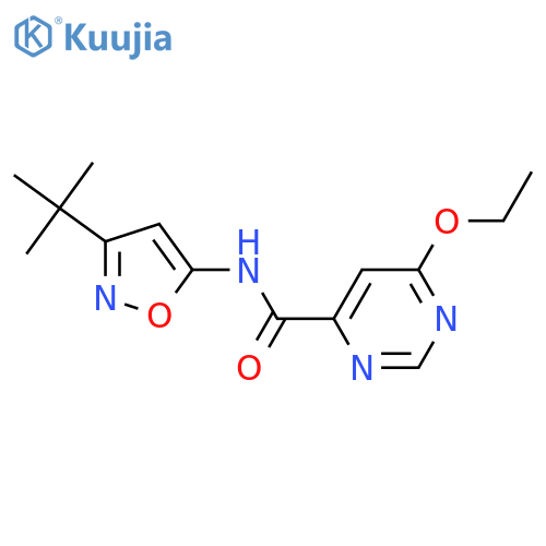 N-(3-tert-butyl-1,2-oxazol-5-yl)-6-ethoxypyrimidine-4-carboxamide structure