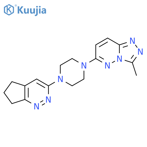 1-{5H,6H,7H-cyclopentacpyridazin-3-yl}-4-{3-methyl-1,2,4triazolo4,3-bpyridazin-6-yl}piperazine structure