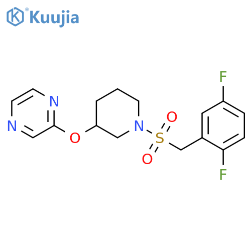 2-({1-[(2,5-difluorophenyl)methanesulfonyl]piperidin-3-yl}oxy)pyrazine structure