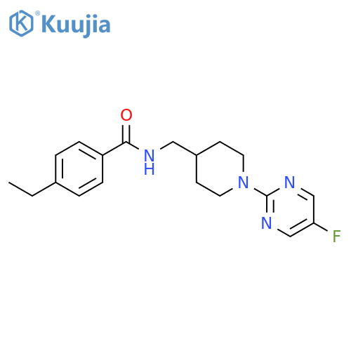 4-ethyl-N-[[1-(5-fluoropyrimidin-2-yl)piperidin-4-yl]methyl]benzamide structure