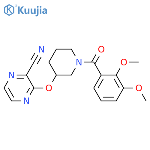 3-{[1-(2,3-dimethoxybenzoyl)piperidin-3-yl]oxy}pyrazine-2-carbonitrile structure