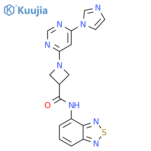 N-(2,1,3-benzothiadiazol-4-yl)-1-[6-(1H-imidazol-1-yl)pyrimidin-4-yl]azetidine-3-carboxamide structure