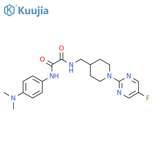 N'-[4-(dimethylamino)phenyl]-N-[[1-(5-fluoropyrimidin-2-yl)piperidin-4-yl]methyl]oxamide structure