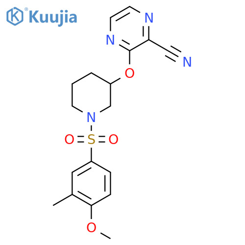 3-{[1-(4-methoxy-3-methylbenzenesulfonyl)piperidin-3-yl]oxy}pyrazine-2-carbonitrile structure