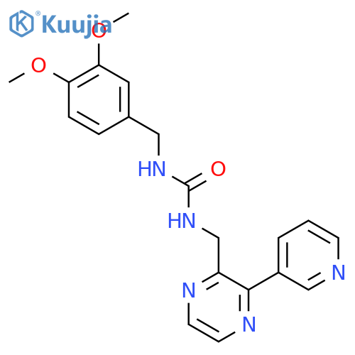 1-[(3,4-Dimethoxyphenyl)methyl]-3-{[3-(pyridin-3-yl)pyrazin-2-yl]methyl}urea structure