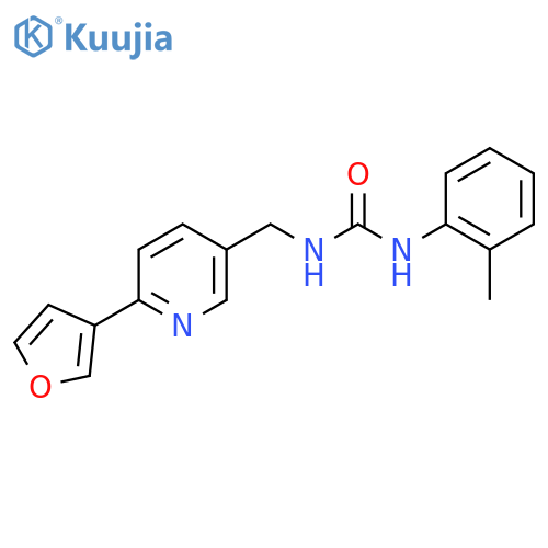 3-{6-(furan-3-yl)pyridin-3-ylmethyl}-1-(2-methylphenyl)urea structure