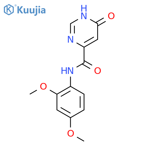 N-(2,4-dimethoxyphenyl)-6-hydroxypyrimidine-4-carboxamide structure