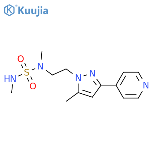 4-[1-[2-(Dimethylsulfamoylamino)ethyl]-5-methylpyrazol-3-yl]pyridine structure