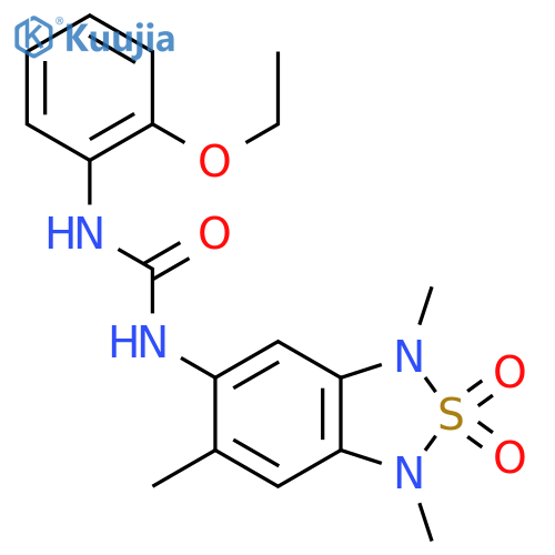 1-(2-ethoxyphenyl)-3-(1,3,6-trimethyl-2,2-dioxo-1,3-dihydro-2lambda6,1,3-benzothiadiazol-5-yl)urea structure