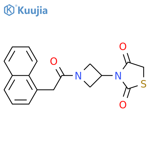 3-[1-(2-naphthalen-1-ylacetyl)azetidin-3-yl]-1,3-thiazolidine-2,4-dione structure