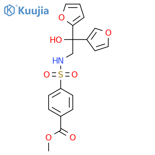 methyl 4-{2-(furan-2-yl)-2-(furan-3-yl)-2-hydroxyethylsulfamoyl}benzoate structure