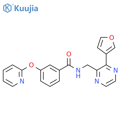 N-{3-(furan-3-yl)pyrazin-2-ylmethyl}-3-(pyridin-2-yloxy)benzamide structure