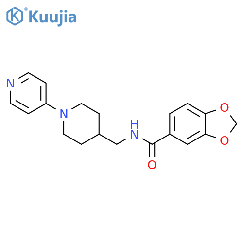 N-{[1-(pyridin-4-yl)piperidin-4-yl]methyl}-2H-1,3-benzodioxole-5-carboxamide structure