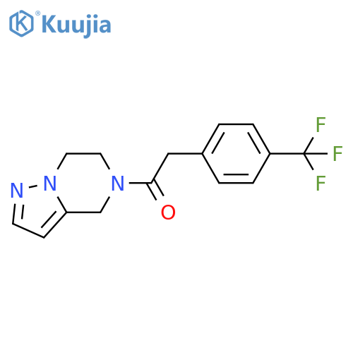 1-{4H,5H,6H,7H-pyrazolo1,5-apyrazin-5-yl}-2-4-(trifluoromethyl)phenylethan-1-one structure