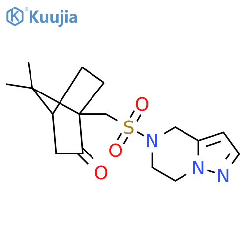 7,7-dimethyl-1-({4H,5H,6H,7H-pyrazolo1,5-apyrazine-5-sulfonyl}methyl)bicyclo2.2.1heptan-2-one structure