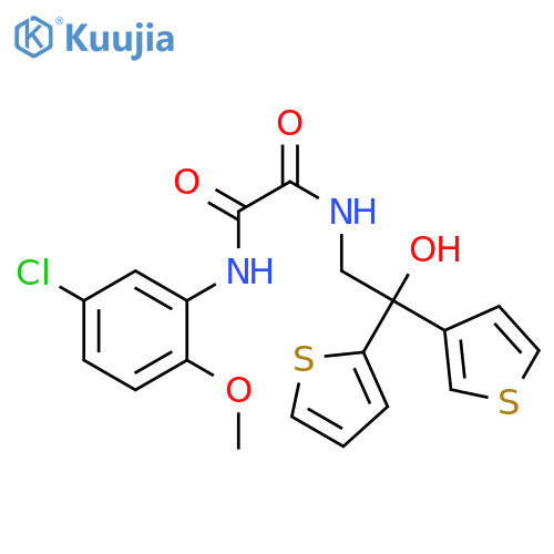 N'-(5-chloro-2-methoxyphenyl)-N-[2-hydroxy-2-(thiophen-2-yl)-2-(thiophen-3-yl)ethyl]ethanediamide structure
