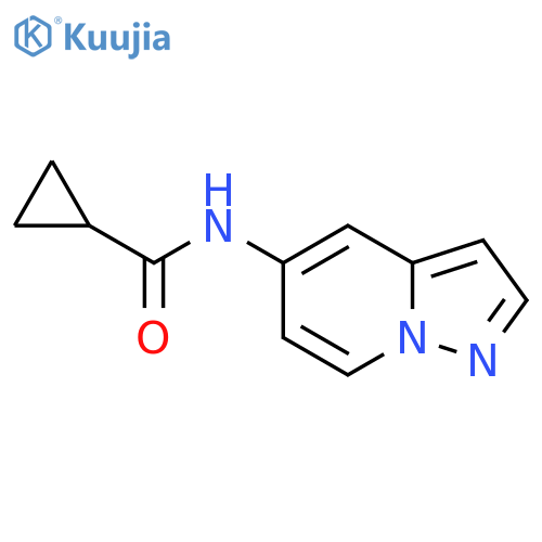 N-{pyrazolo[1,5-a]pyridin-5-yl}cyclopropanecarboxamide structure