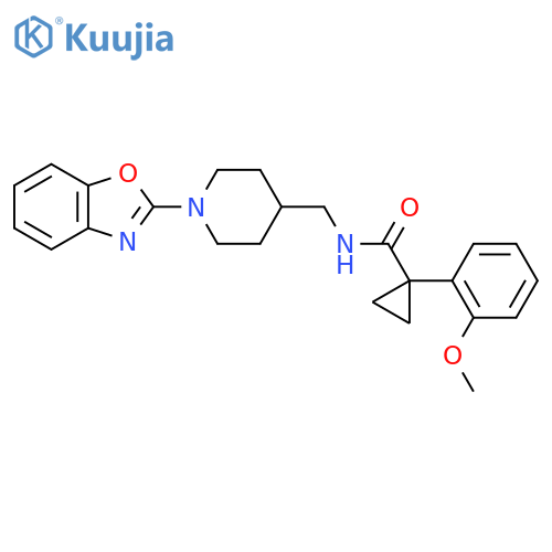 N-{[1-(1,3-benzoxazol-2-yl)piperidin-4-yl]methyl}-1-(2-methoxyphenyl)cyclopropane-1-carboxamide structure