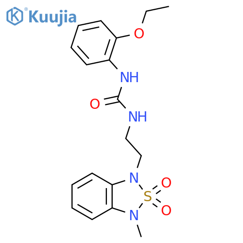1-(2-ethoxyphenyl)-3-2-(3-methyl-2,2-dioxo-1,3-dihydro-2lambda6,1,3-benzothiadiazol-1-yl)ethylurea structure