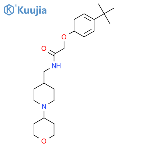 2-(4-tert-butylphenoxy)-N-{[1-(oxan-4-yl)piperidin-4-yl]methyl}acetamide structure