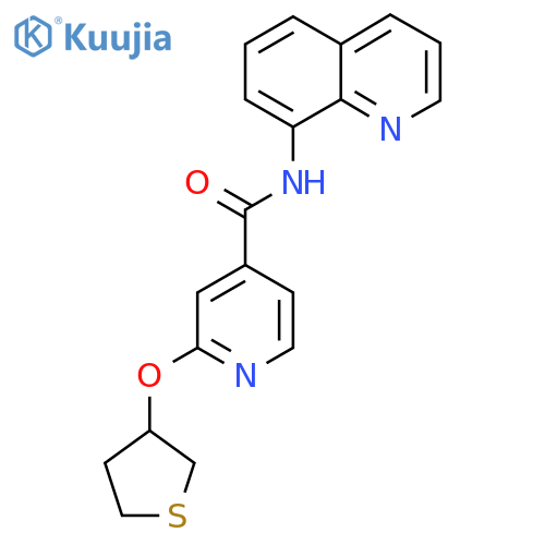 N-(quinolin-8-yl)-2-((tetrahydrothiophen-3-yl)oxy)isonicotinamide structure