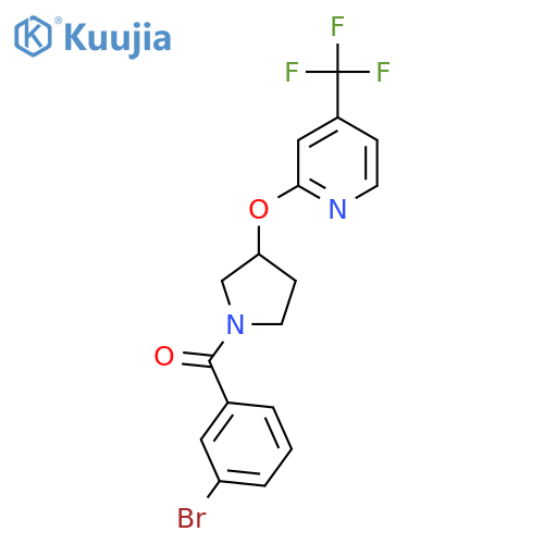 (3-Bromophenyl)(3-((4-(trifluoromethyl)pyridin-2-yl)oxy)pyrrolidin-1-yl)methanone structure