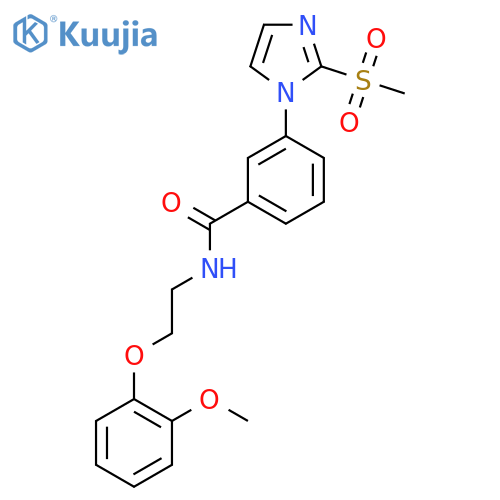 3-(2-methanesulfonyl-1H-imidazol-1-yl)-N-2-(2-methoxyphenoxy)ethylbenzamide structure