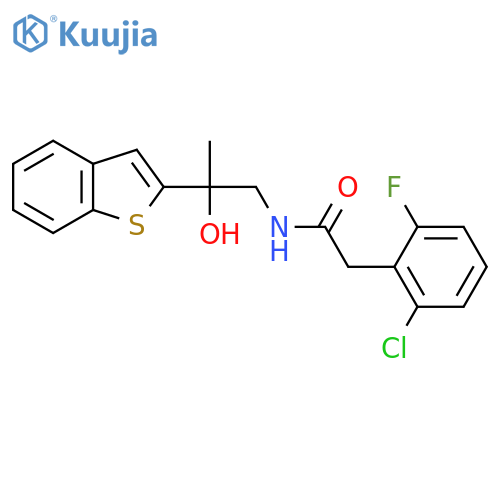 N-[2-(1-benzothiophen-2-yl)-2-hydroxypropyl]-2-(2-chloro-6-fluorophenyl)acetamide structure