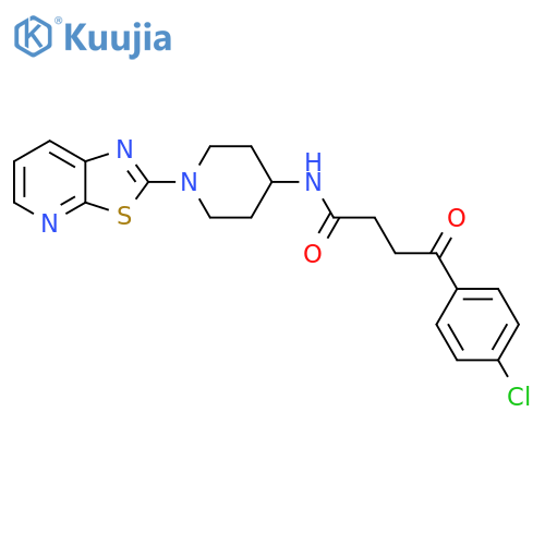 4-(4-chlorophenyl)-4-oxo-N-(1-{1,3thiazolo5,4-bpyridin-2-yl}piperidin-4-yl)butanamide structure