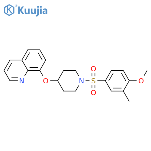 8-[1-(4-methoxy-3-methylphenyl)sulfonylpiperidin-4-yl]oxyquinoline structure