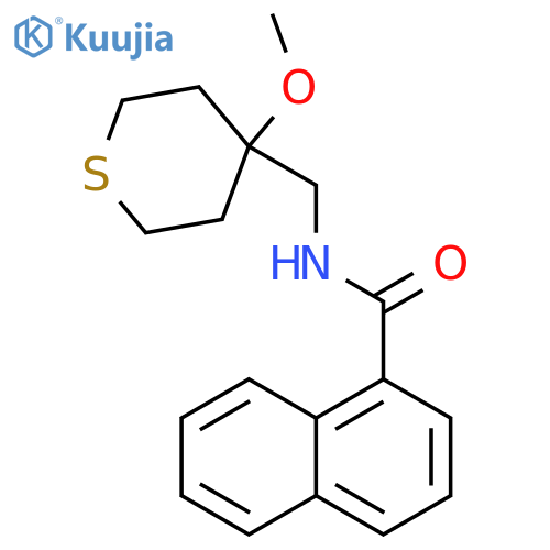 N-[(4-methoxythian-4-yl)methyl]naphthalene-1-carboxamide structure