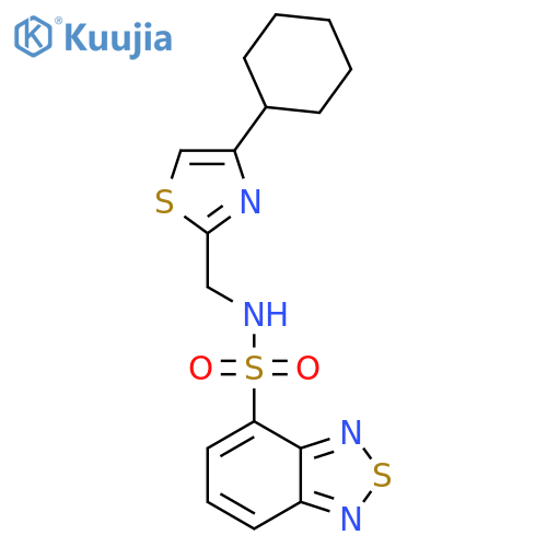 N-(4-cyclohexyl-1,3-thiazol-2-yl)methyl-2,1,3-benzothiadiazole-4-sulfonamide structure