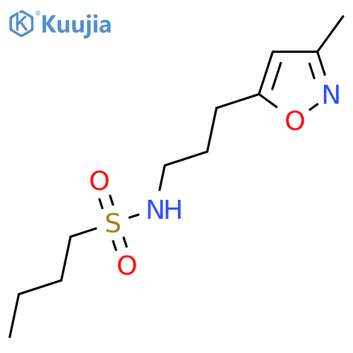 N-3-(3-methyl-1,2-oxazol-5-yl)propylbutane-1-sulfonamide structure
