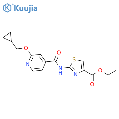 Ethyl 2-[[[2-(cyclopropylmethoxy)-4-pyridinyl]carbonyl]amino]-4-thiazolecarboxylate structure
