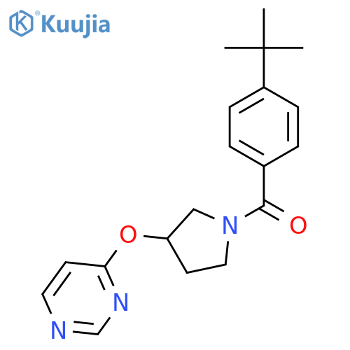 (4-(Tert-butyl)phenyl)(3-(pyrimidin-4-yloxy)pyrrolidin-1-yl)methanone structure