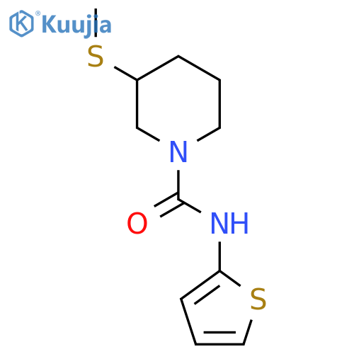 3-(methylsulfanyl)-N-(thiophen-2-yl)piperidine-1-carboxamide structure