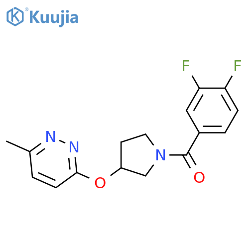 3-{[1-(3,4-difluorobenzoyl)pyrrolidin-3-yl]oxy}-6-methylpyridazine structure