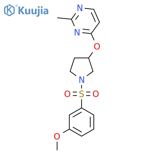 4-{[1-(3-Methoxybenzenesulfonyl)pyrrolidin-3-yl]oxy}-2-methylpyrimidine structure