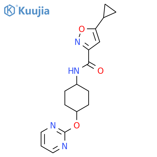 5-cyclopropyl-N-[(1r,4r)-4-(pyrimidin-2-yloxy)cyclohexyl]-1,2-oxazole-3-carboxamide structure
