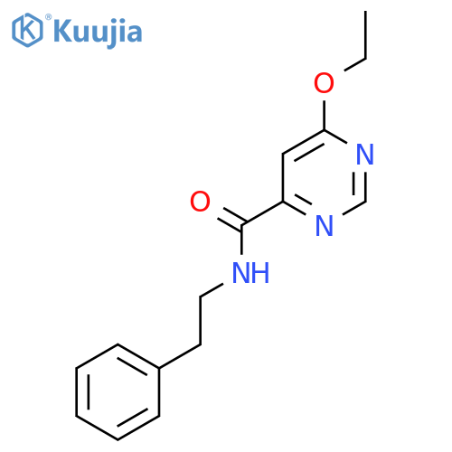 6-ethoxy-N-(2-phenylethyl)pyrimidine-4-carboxamide structure