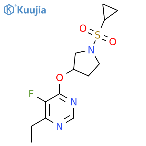 4-((1-(Cyclopropylsulfonyl)pyrrolidin-3-yl)oxy)-6-ethyl-5-fluoropyrimidine structure