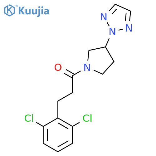3-(2,6-dichlorophenyl)-1-3-(2H-1,2,3-triazol-2-yl)pyrrolidin-1-ylpropan-1-one structure