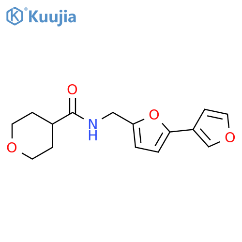 N-({[2,3'-bifuran]-5-yl}methyl)oxane-4-carboxamide structure