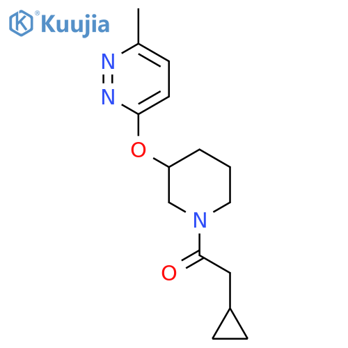 2-cyclopropyl-1-{3-(6-methylpyridazin-3-yl)oxypiperidin-1-yl}ethan-1-one structure