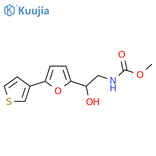 methyl N-{2-hydroxy-2-[5-(thiophen-3-yl)furan-2-yl]ethyl}carbamate structure