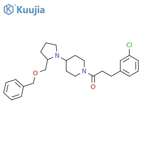 1-(4-{2-[(benzyloxy)methyl]pyrrolidin-1-yl}piperidin-1-yl)-3-(3-chlorophenyl)propan-1-one structure