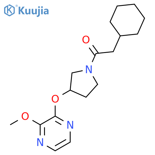 2-cyclohexyl-1-{3-[(3-methoxypyrazin-2-yl)oxy]pyrrolidin-1-yl}ethan-1-one structure