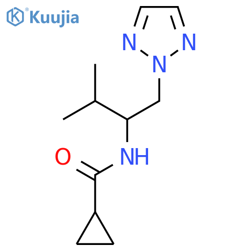 N-3-methyl-1-(2H-1,2,3-triazol-2-yl)butan-2-ylcyclopropanecarboxamide structure