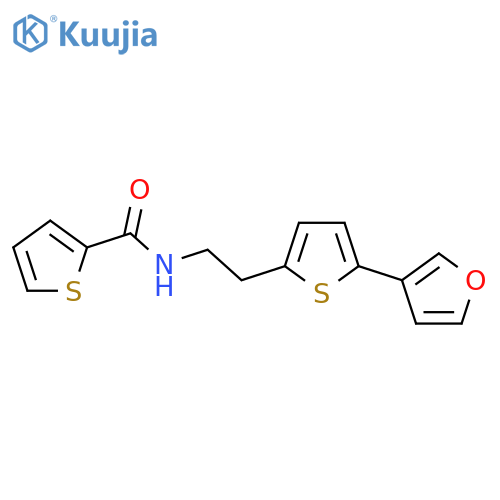 N-{2-5-(furan-3-yl)thiophen-2-ylethyl}thiophene-2-carboxamide structure